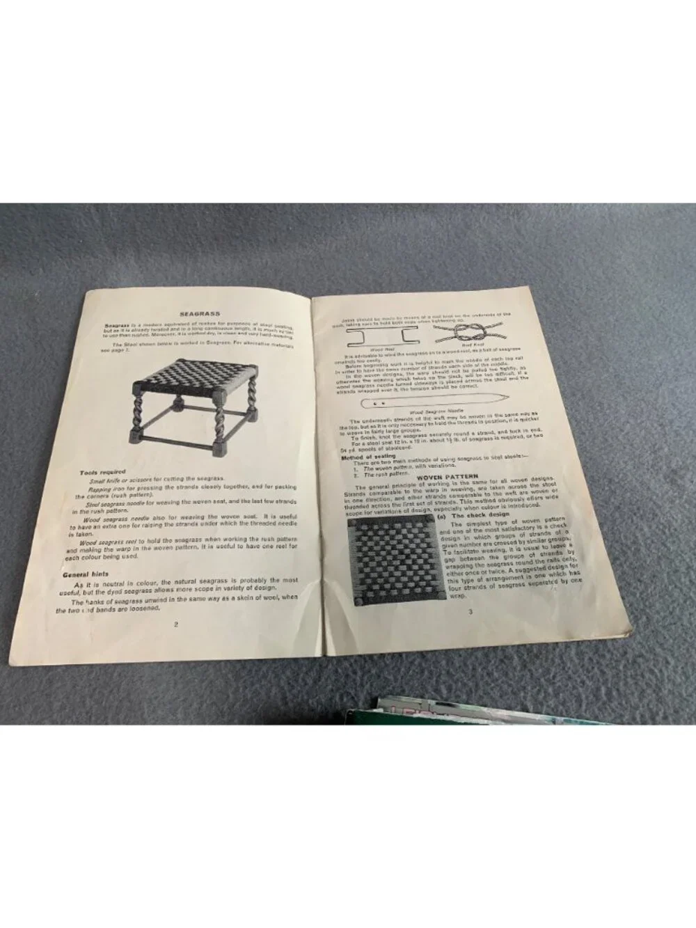 A.C.I. Stool Seating Craft Weaving Pattern Leaflet Book No. 35